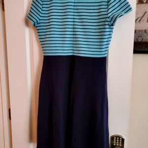 Talbots light blue and dark blue bottom half size large